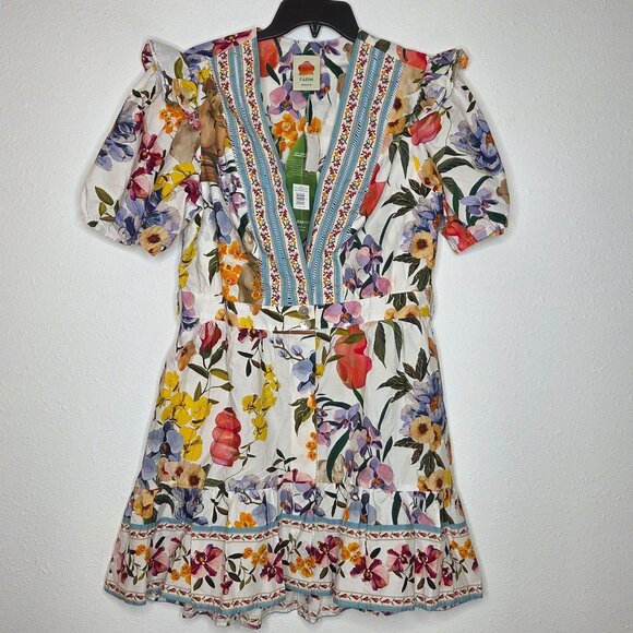 FARM Rio Dresses & Skirts - NWT Farm Rio Women's Greek Garden Off-White Mini Dress